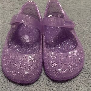 Kids Purple Glitter Shoes
